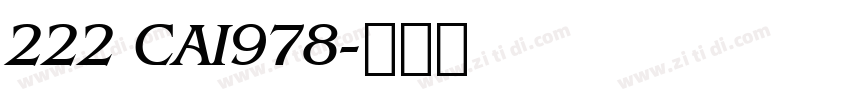 222 CAI978字体转换